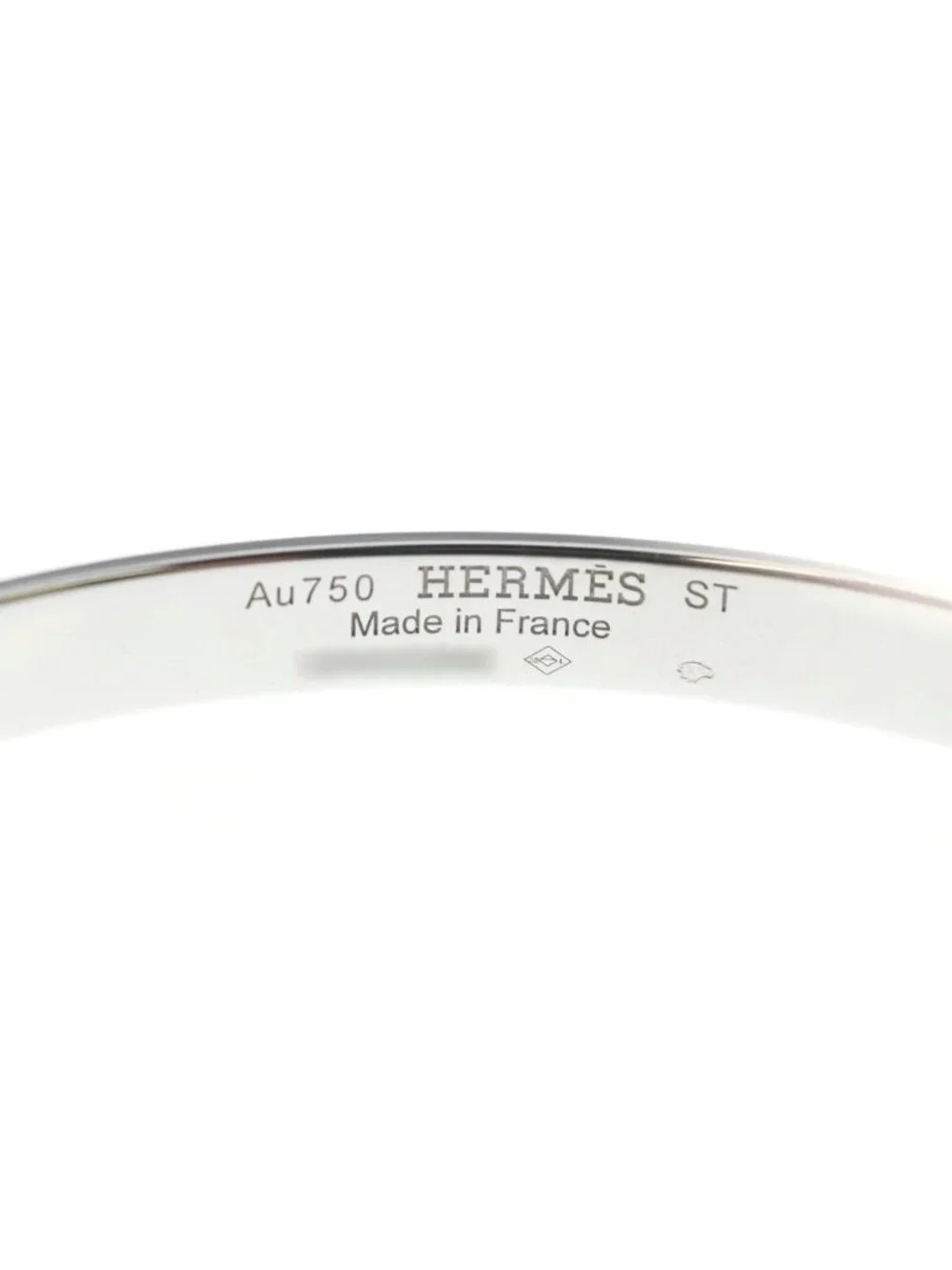 Hermes Collier de Chien Pink Sapphire Ble 18k White Gold White Bracelet